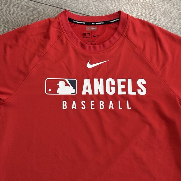 MLB Los Angeles Angels Anaheim Nike Dri Fit Team Issued Shirt Athletic Medium - Picture 1 of 8
